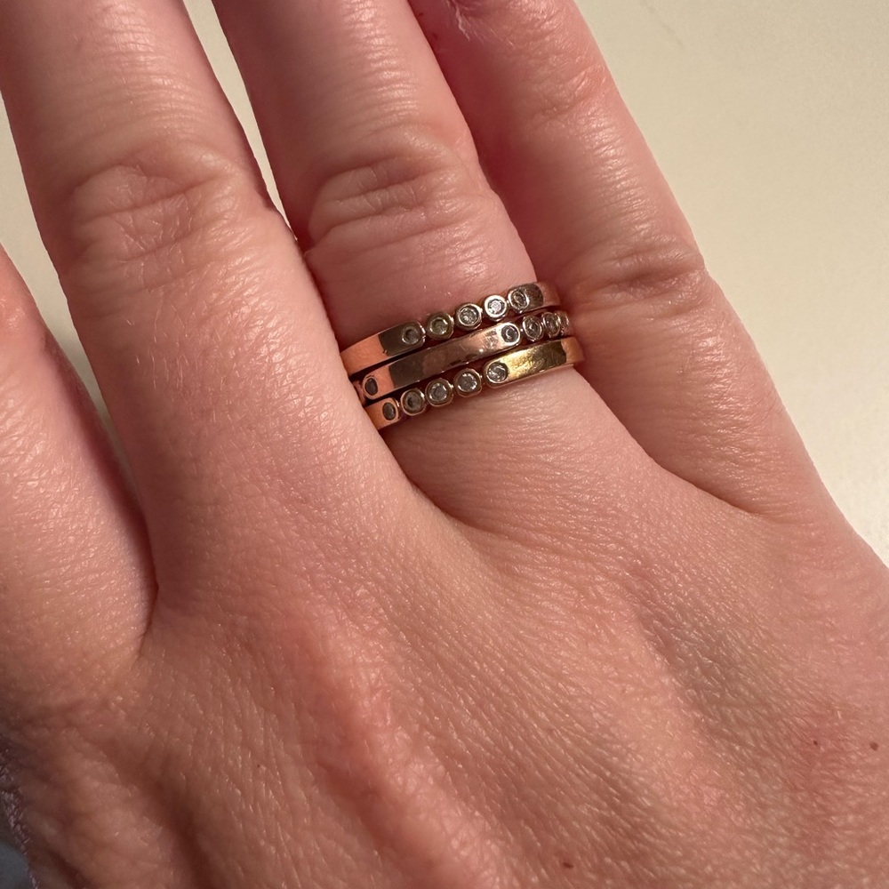 Kate Spade Rose Gold Ring Stack - image 3